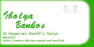 ibolya bankos business card